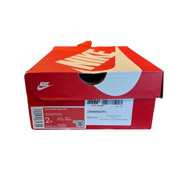 Nike Dunk High Black/White Panda Dunks Kids Size 2Y NEW - Picture 10 of 10